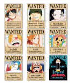 Lot de 9 affiches Wanted des Mugiwara