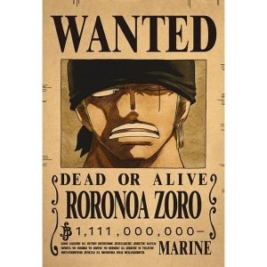 Poster Zoro Wanted 2 – One Piece
