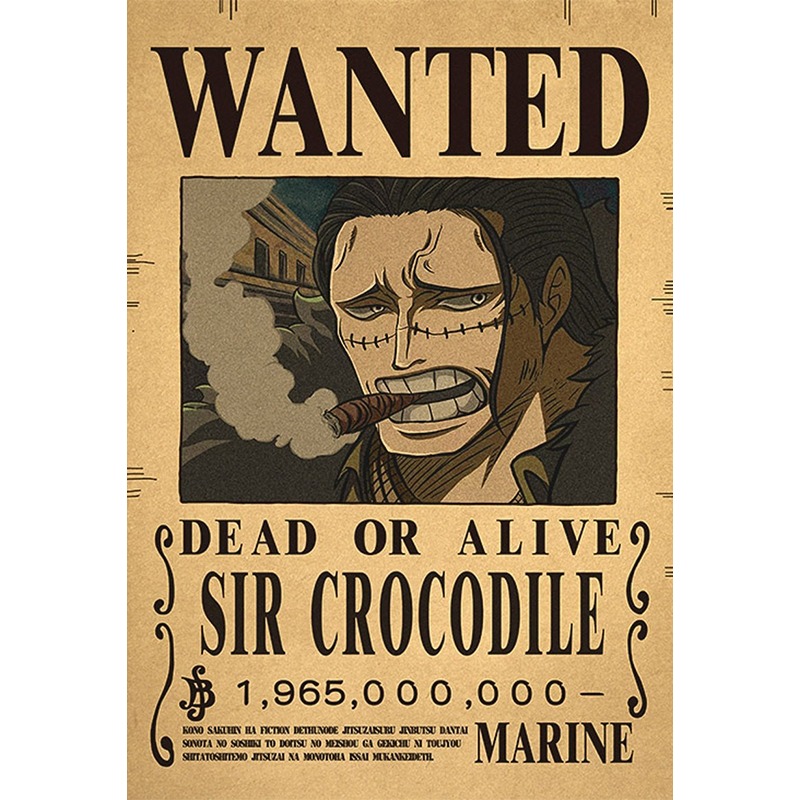 Poster Wanted Crocodile – Affiche One Piece
