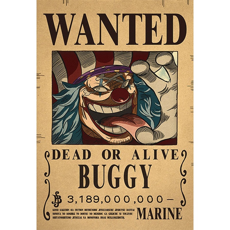 Poster One Piece Baggy Le Clown Wanted