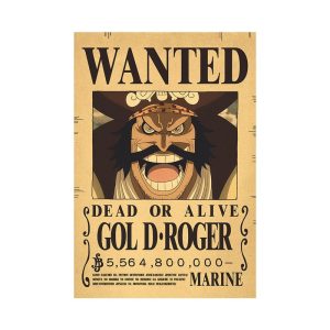Avis de recherche Gold D. Roger Wanted – Poster One Piece