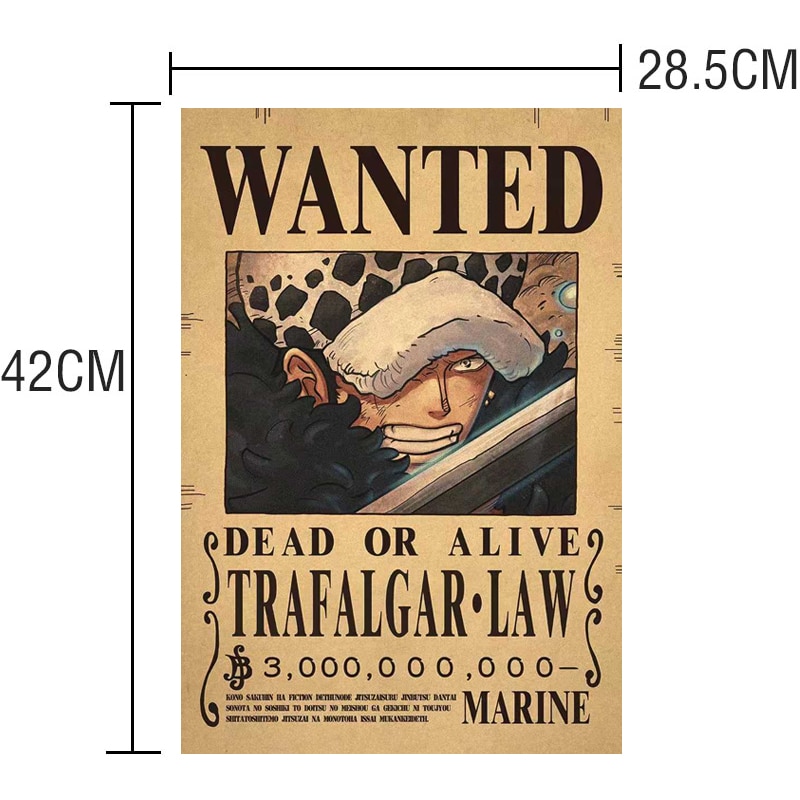 Poster Trafalgar Law Wanted – One Piece
