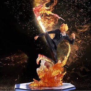 Figurine Sanji One Piece jambe enflammé