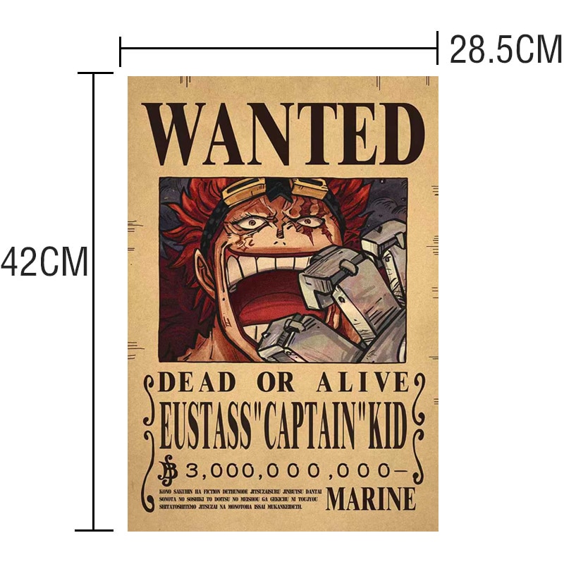 Poster Eustass Kid Wanted – One Piece