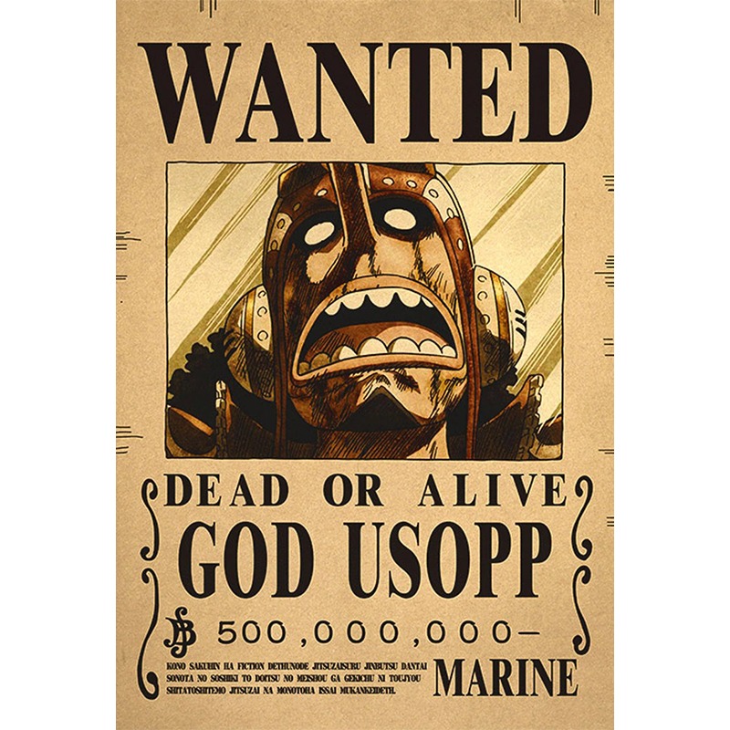 Poster God Usopp Wanted 2 – One Piece