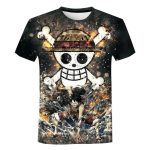 T Shirt One Piece – Luffy Marineford Atterrissage
