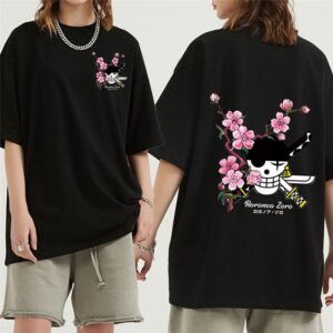Tee shirt Roronoa Zoro & fleurs sakura